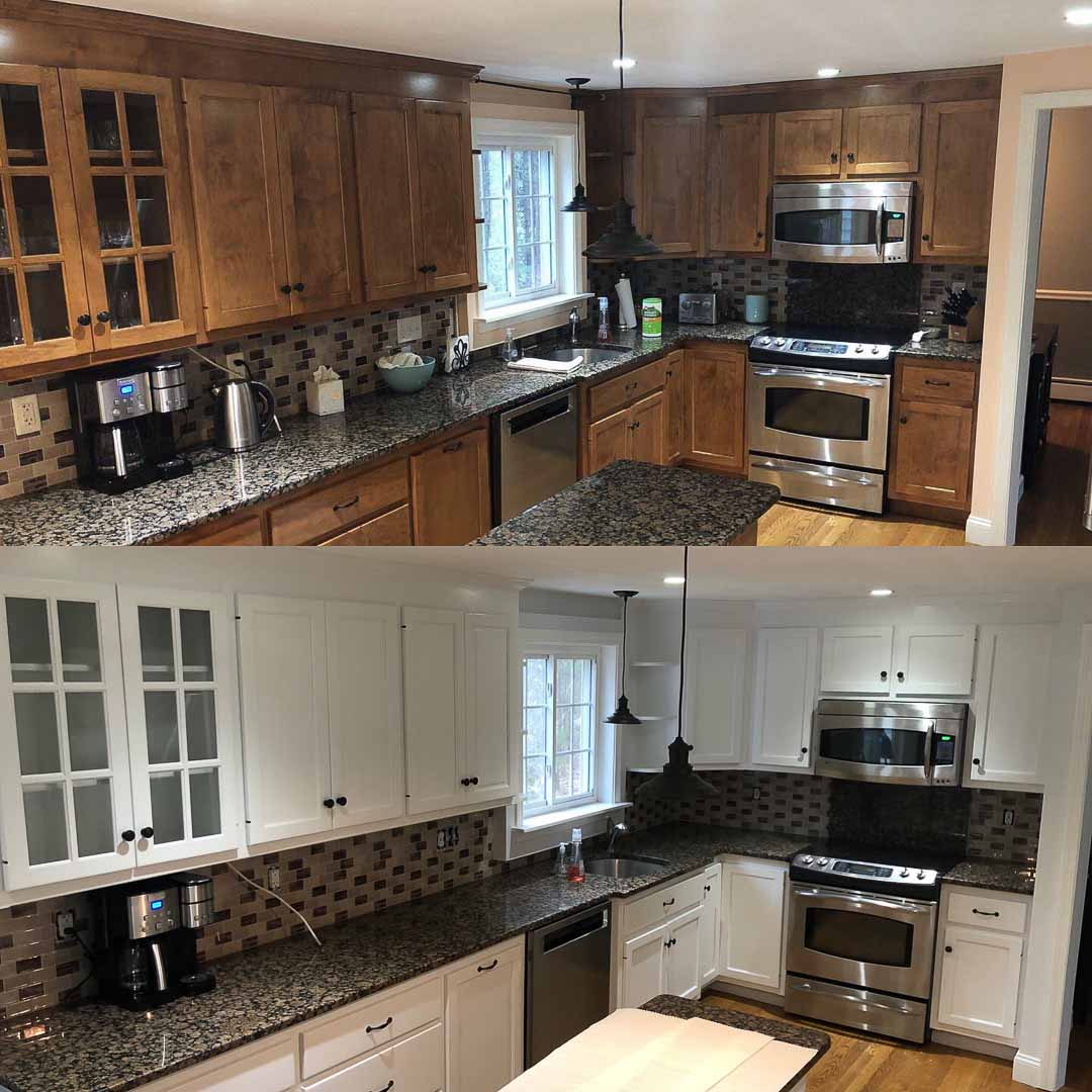 Kitchen cabinet refinishing Wellesley, MA